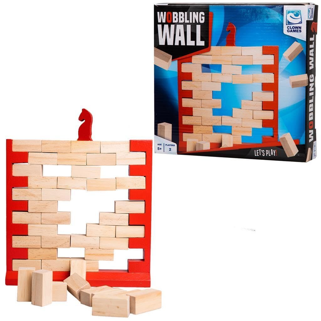 Clown Games - Wobbling Wall Wooden Game - 1 Game