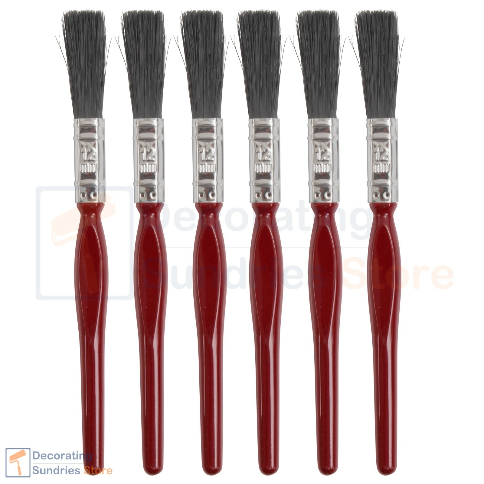 Half Inch Paint Brush Set 0.5" 12mm Small Paint Brushes Pack