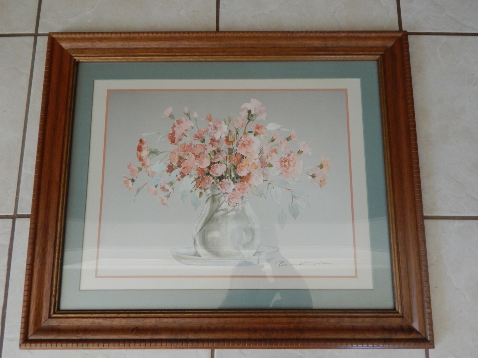 23 x 19 Wood Framed Picture by Rosalind Oesterle Floral Flowers eBay
