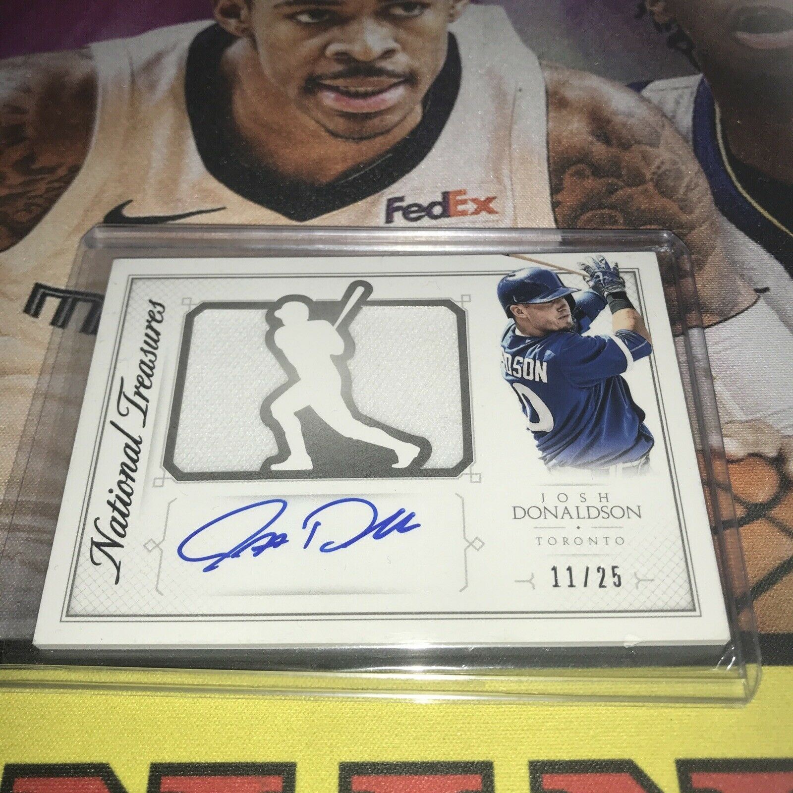 Panini National Treasures Josh Donaldson Auto Relic On Card GW SSP/25 ...