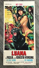 LUANA Jungle Vintage Movie Poster Mei Chen Italy Italian 1968 Hot Asian Girl