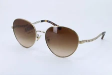 Coach HC7114 Light Gold Aviator Unisex Full Rim 56-18-140 Sunglasses