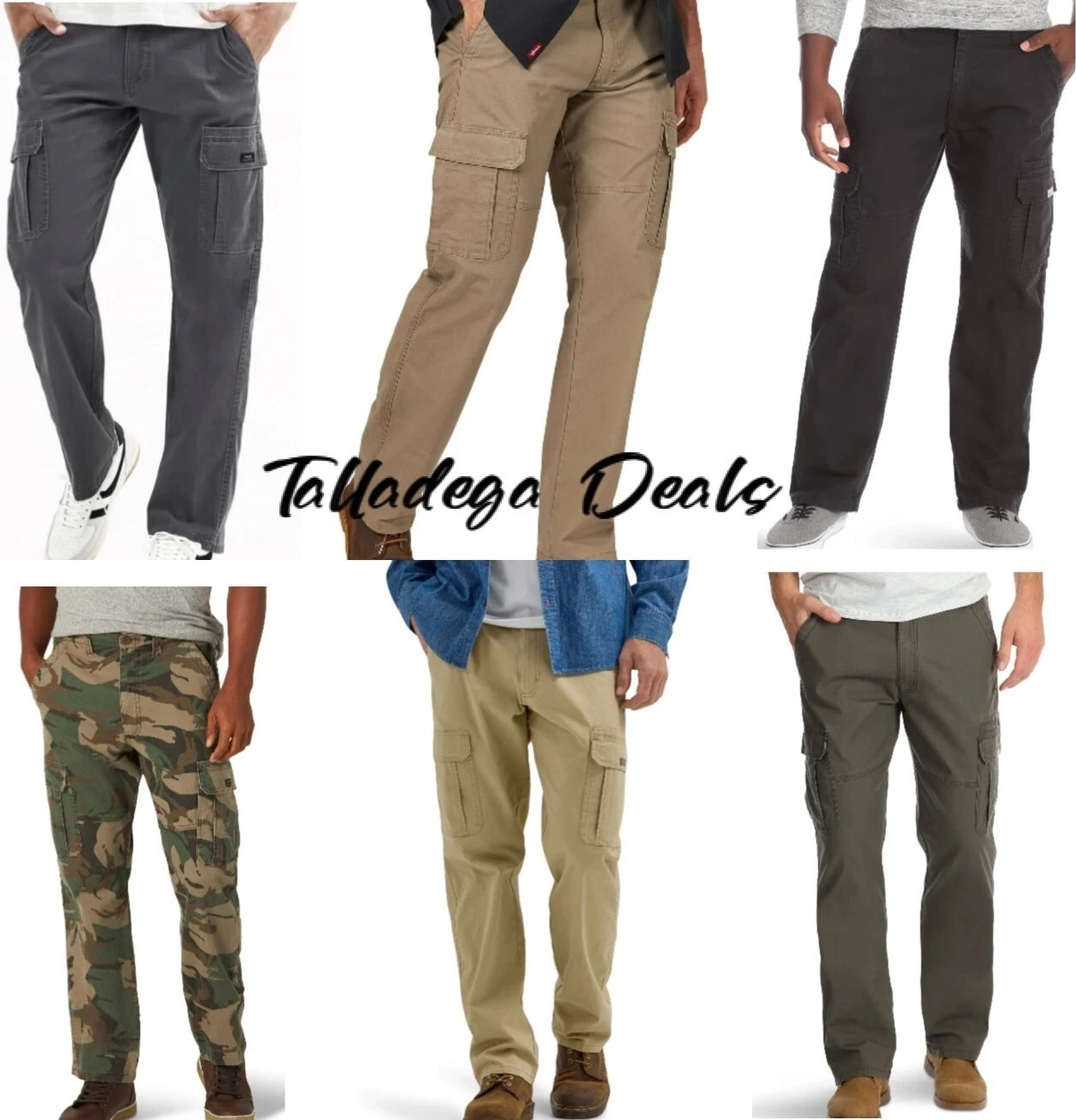 Wrangler men's relaxed fit cargo pants w stretch ALL COLORS & SIZES solid & camo
Opens in a new wind