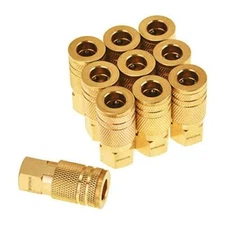 1/4-Inch Brass Female Industrial Coupler, 10-Pack NPT Quick Connector Air NEW