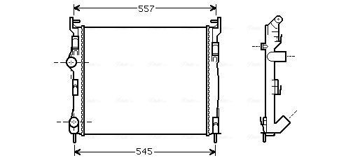 Radiateur du moteur AVA RTA2326 contre la surchauffe et les fuites de liquide