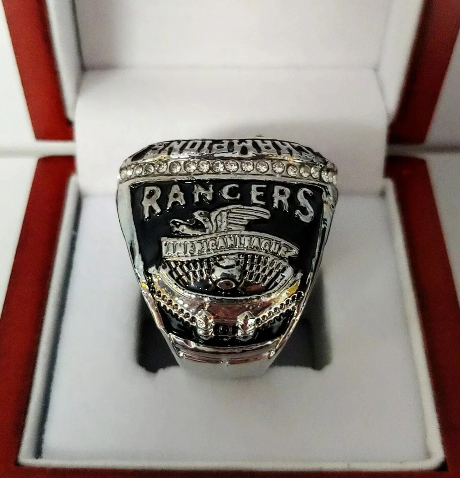 Josh Hamilton - Anillo banderín 2010 Texas Rangers AL con caja de exhibición de madera Foto 3 de 4