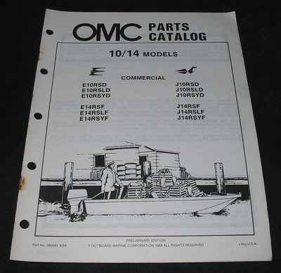 Parts Catalog OMC 10 / 14 Models Commercial Ersatzteilkatalog / ET Katalog 1984!
