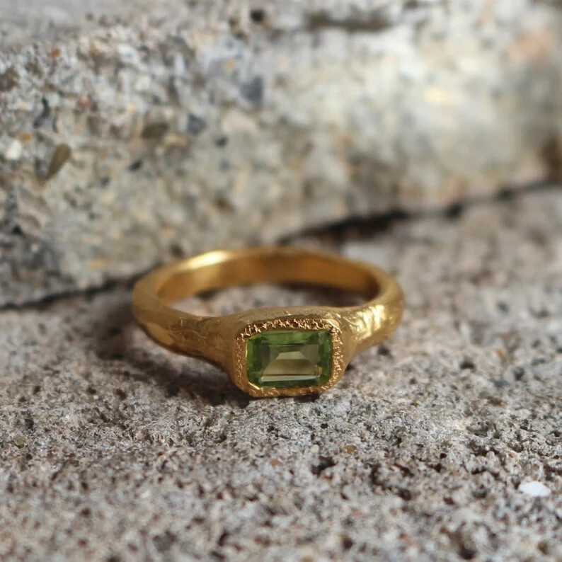Cocktail Ring Jcpenney Peridot Jewelry Emerald Cut Natural Peridot
