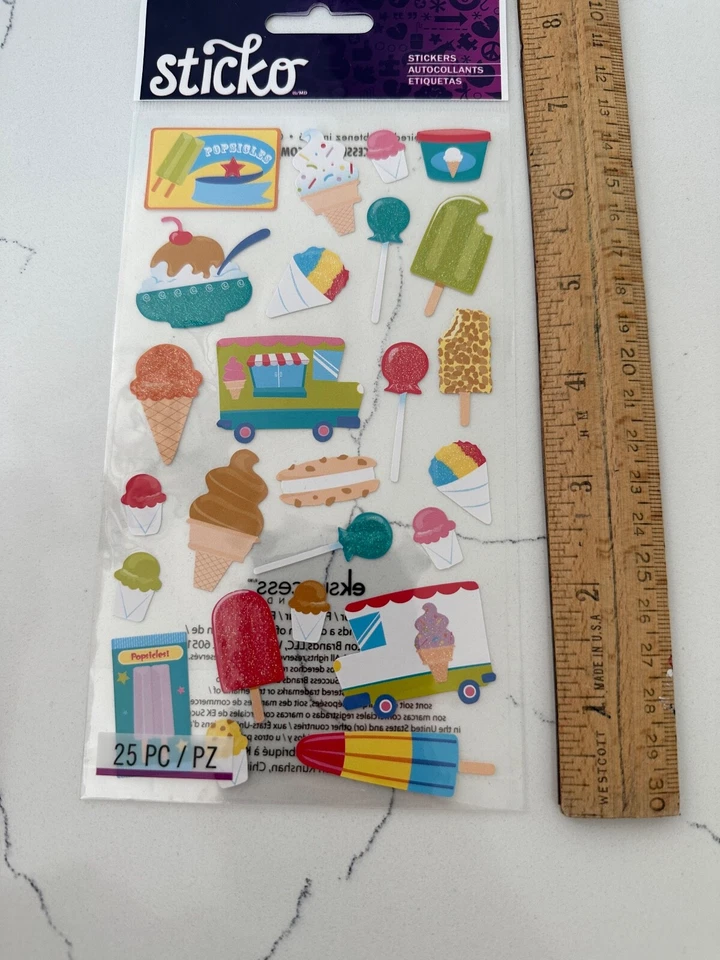 Camión de helados Sticko autocollant ~ paletas conos barras conos de nieve piruleta Foto 4 de 4