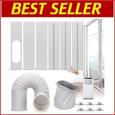 Adjustable Portable AC Vent Kit with 5.9-Inch Exhaust Hose for Sliding Doors
