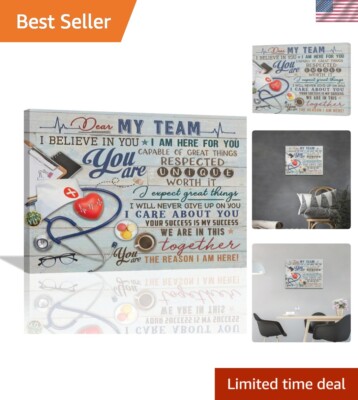 Framed Nurse Team Wall Art Print - Stylish Canvas Decor for Medical Offices