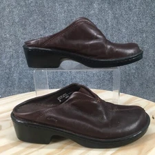 Spring Step Shoes Womens 8 Lexi Clog Brown Leather Closed Toe Casual Block Heels