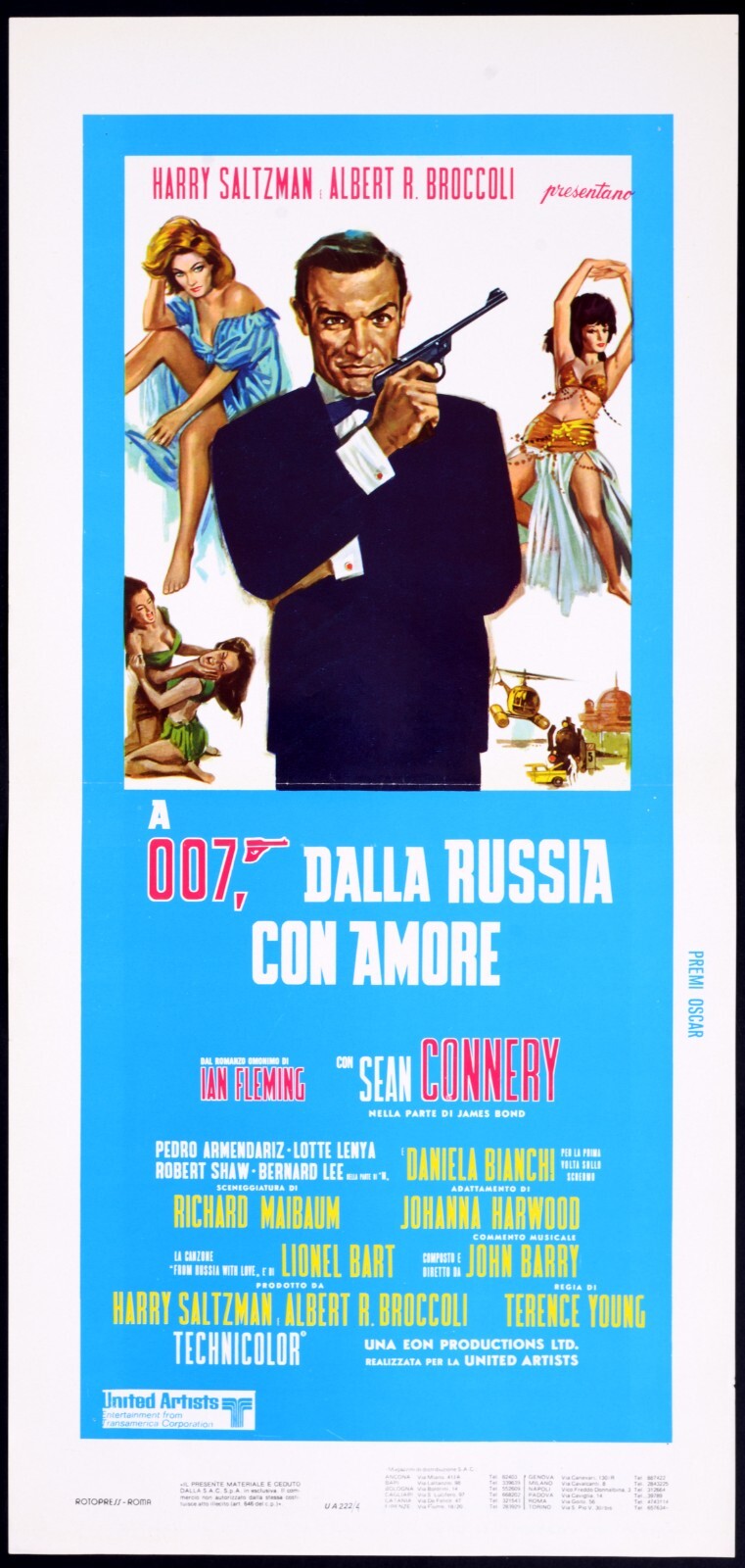 Locandina originale film A 007, dalla Russia con amore (1963) - Regia di Terence Young
