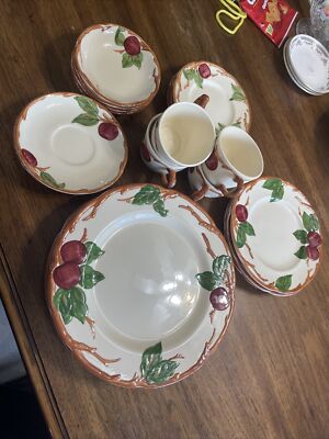 24 Pcs Vintage Franciscan Apple Dinnerware Service For 4 6 Pc