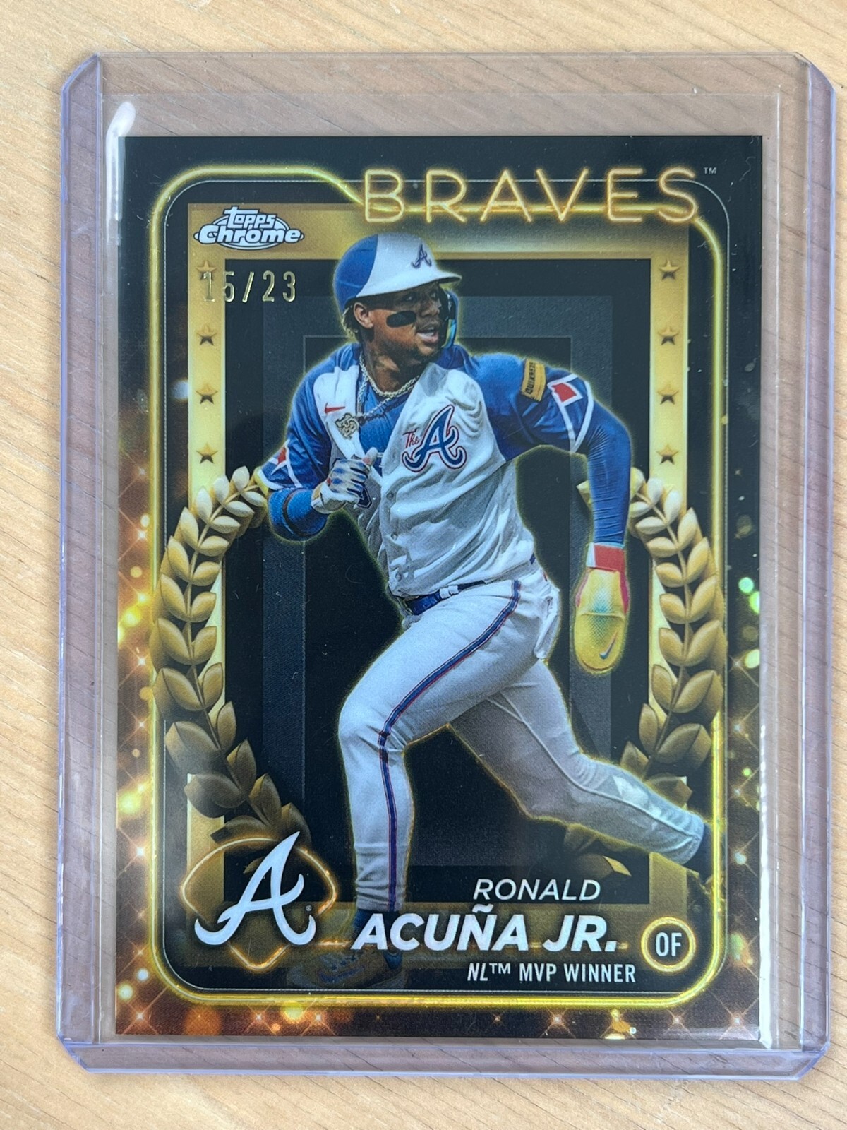 2024 Topps Chrome RONALD ACUNA JR Atlanta Braves MVP AWARD WINNER VARIATION #/23