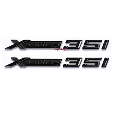 2X XDrive 35i New ABS AUTO Fender Side Emblem Gloss Black Badge for X3 X5 X6