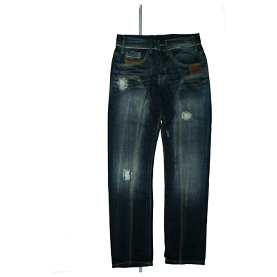 PEPE JEANS Lucy Damen Jeans Hose Patchwork destroyed W27 L32 used look Blau NEU.