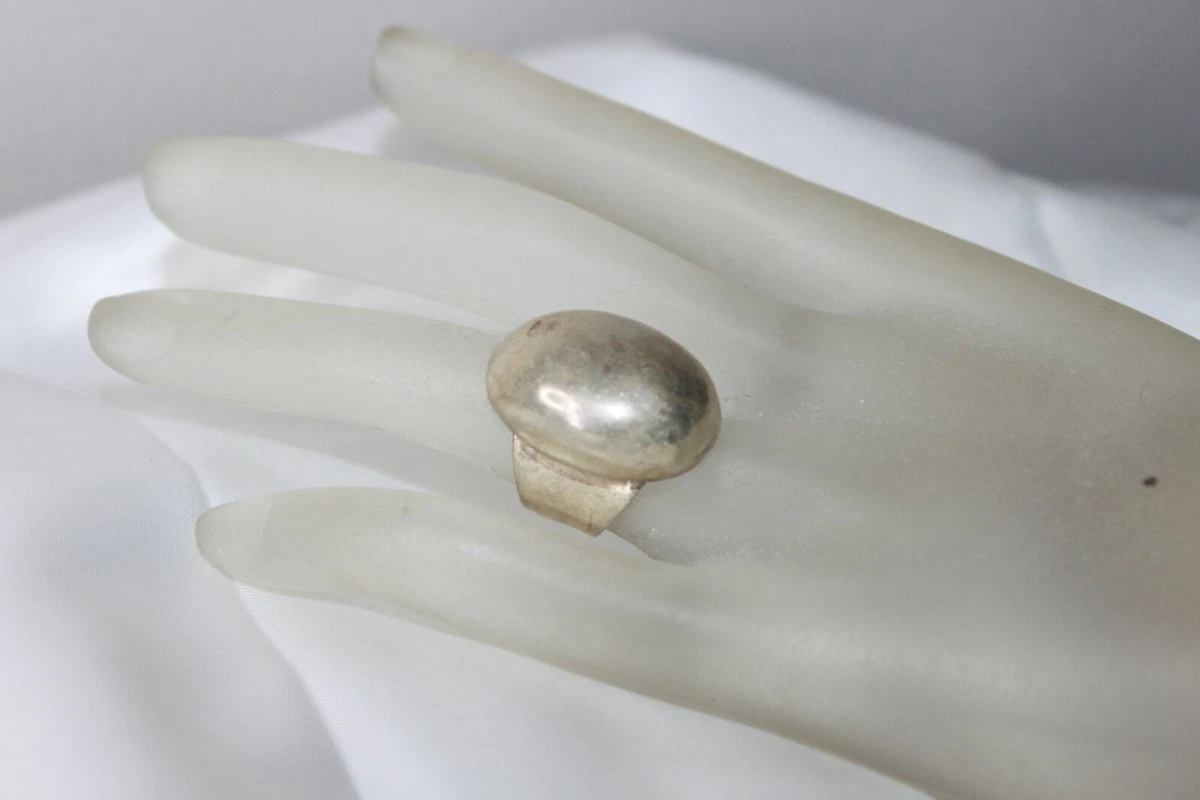Heavy Vintage Modernist WS TAXCO Sterling Silver Dome Ring Sz 5.5