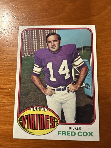 1976 Topps #479 Fred Cox Minnesota Vikings Nerf Football Erfinder Exmt - Bild 1 von 2