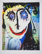 Paul KOSTABI : Portrait souriant - Giclée originale signée