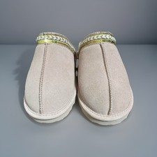 BEARPAW Tanya Suede Embellished Slippers Mules Indoor/ Outdoor Rose Sz 9