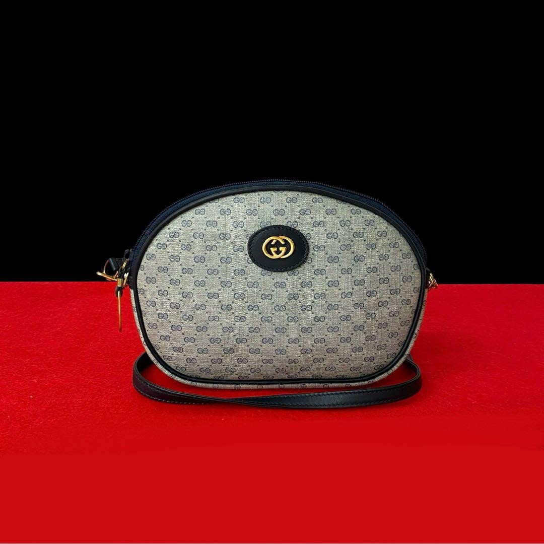 GUCCI Navy PVC Shoulder Bag Authentic G06253683