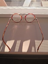 Vintage 1980s Panto Tortoiseshell Eyeglasses with an Ornate Filigree Saddle Brid