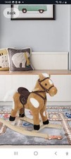 woltu kr013 Wooden Baby Rocking Horse , Plush Ride On Toy With Sound