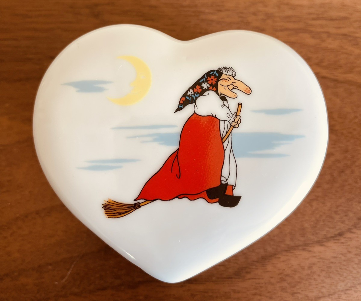 Vtg Takahashi San Francisco Kitchen Witch Fly Broomstick Heart