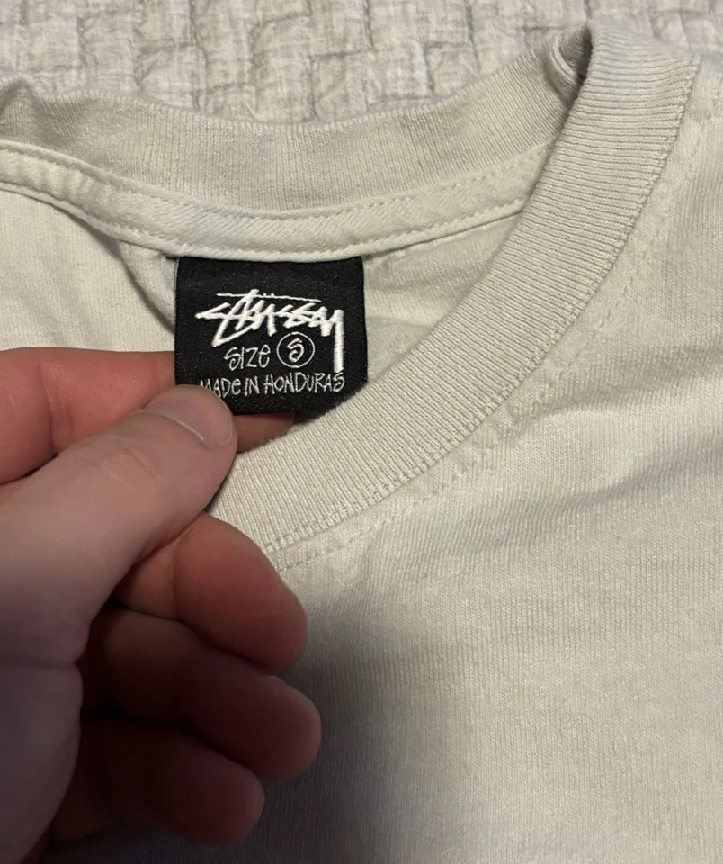 Винтажная футболка Stussy двусторонняя с радужным логотипом размер S - Изображение 4 из 4