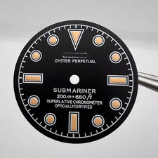 Yellow Milsub Watch Dial fit 7S26 NH35 Movement 28.5mm