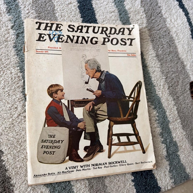 1971 SUMMER THE SATURDAY EVENING POST MAGAZINE "VISIT WITH NORMAN ROCKWELL"