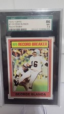 1976 Topps - Record Breaker George Blanda #1 SGC 7.5 Oakland Raiders HOF