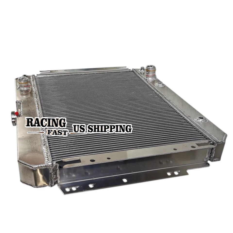 Radiador de 2 filas apto para Chevrolet Impala LS 1963-1968 1967 intercambiable aluminio #CC289B-LS Foto 3 de 4