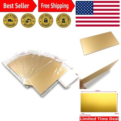 10 Pack of Lightweight Golden Anodized Aluminum Sign Plates - Engrave with Ease