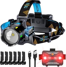 Linternas De Cabeza Recargables Lampara Frontal LED De Frente Alta Potencia