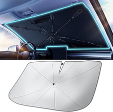 2026 Car Windshield Sun Shade Umbrella - Silver Heat Shield  UV Reflective P