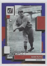 2022 Panini Donruss Variation Holo Purple Babe Ruth (Throwing) #229 HOF 0ge3