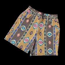 Vintage Womens Shorts Nuovo County Seat Aztec 90s Southwestern Denim Size 13/14