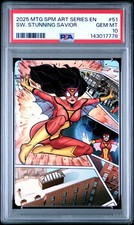 2025 MTG MARVEL'S SPIDER-MAN ART SERIES #51 SPIDER-WOMAN, STUNNING SAVIOR PSA 10