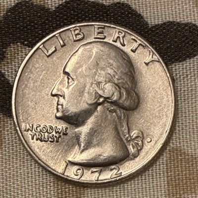 1972-D Washington Quarter 25C Coin - Denver Business Strike, Copper KM#164a