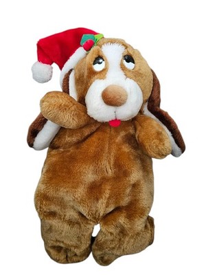 Vintage Smithy BASSET HOUND Puppy Dog Christmas Stocking Plush Holiday Decor 