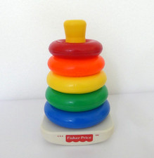 Vintage Fisher Price Rock a Stack 1050 Plastic Stacking Rings Baby Toy USA