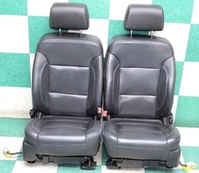 Worn 19 Gm Suv Black Leather Dual Power Front Bucket Heat Cool Seats Pair