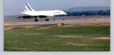 Concorde Air France Supersonic Jet Vintage Photograph Airport Aviation