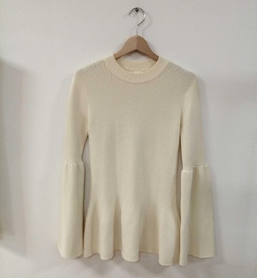 ELIN Erin Wollmischung Pullover off-white flauschig gebraucht