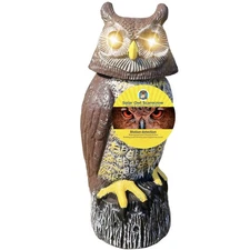 Solar Owl Guard with Motion Detector, Flashing Eyes, Spinning Head, Realistic...