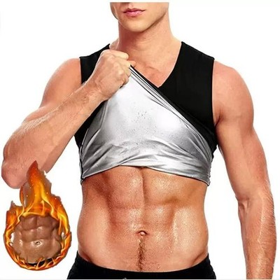 Men's Sweat Body Shaper Sauna Slimming Trainer Shapewear Gym Shirt Workout Vest