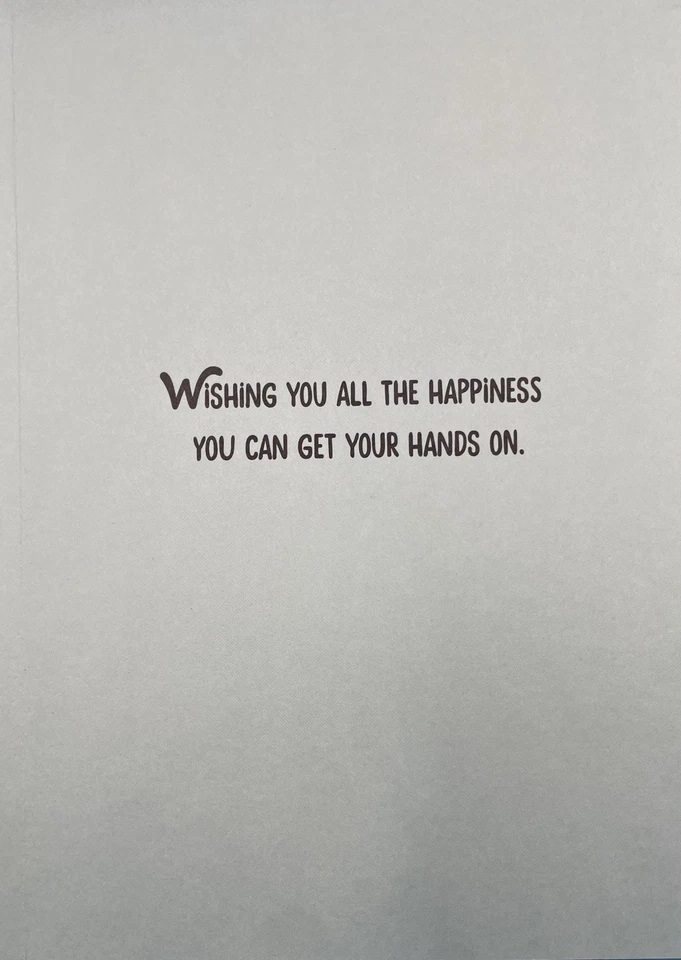 Greeting Card Congrats on Wedding Wishing You All the Happiness Hands On Funny - Image 2 of 4