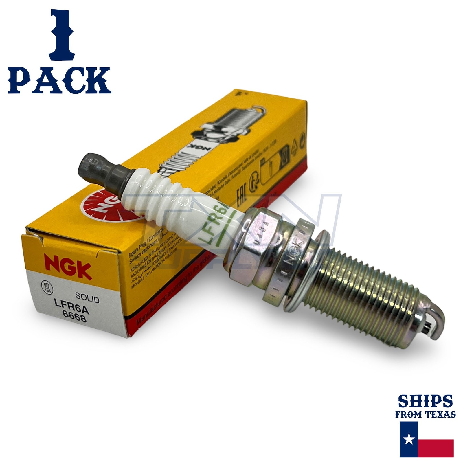 NGK 6668 Spark Plug LFR6A - 1 Pack